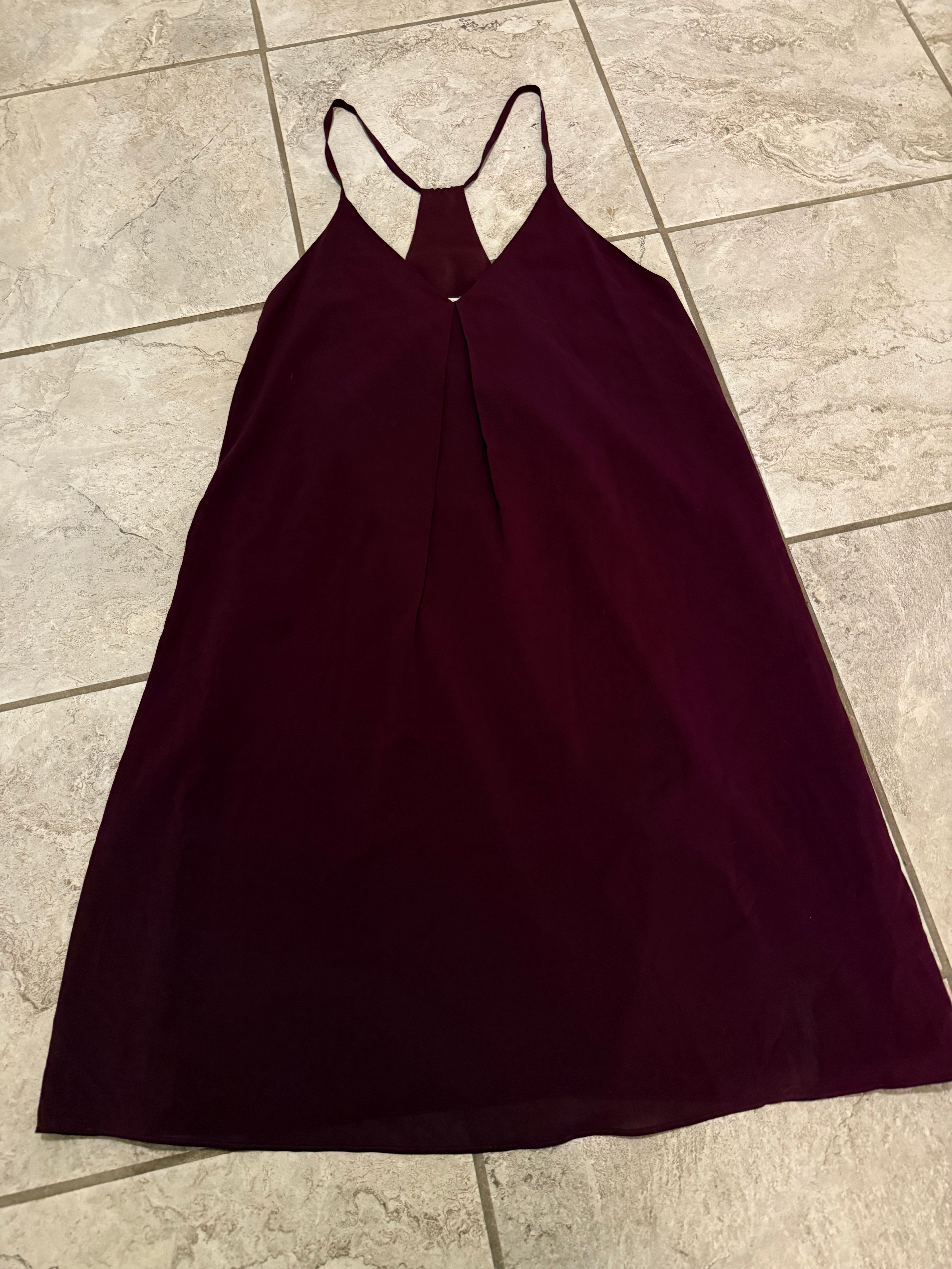 Alice + Olivia Burgundy Slip Dress