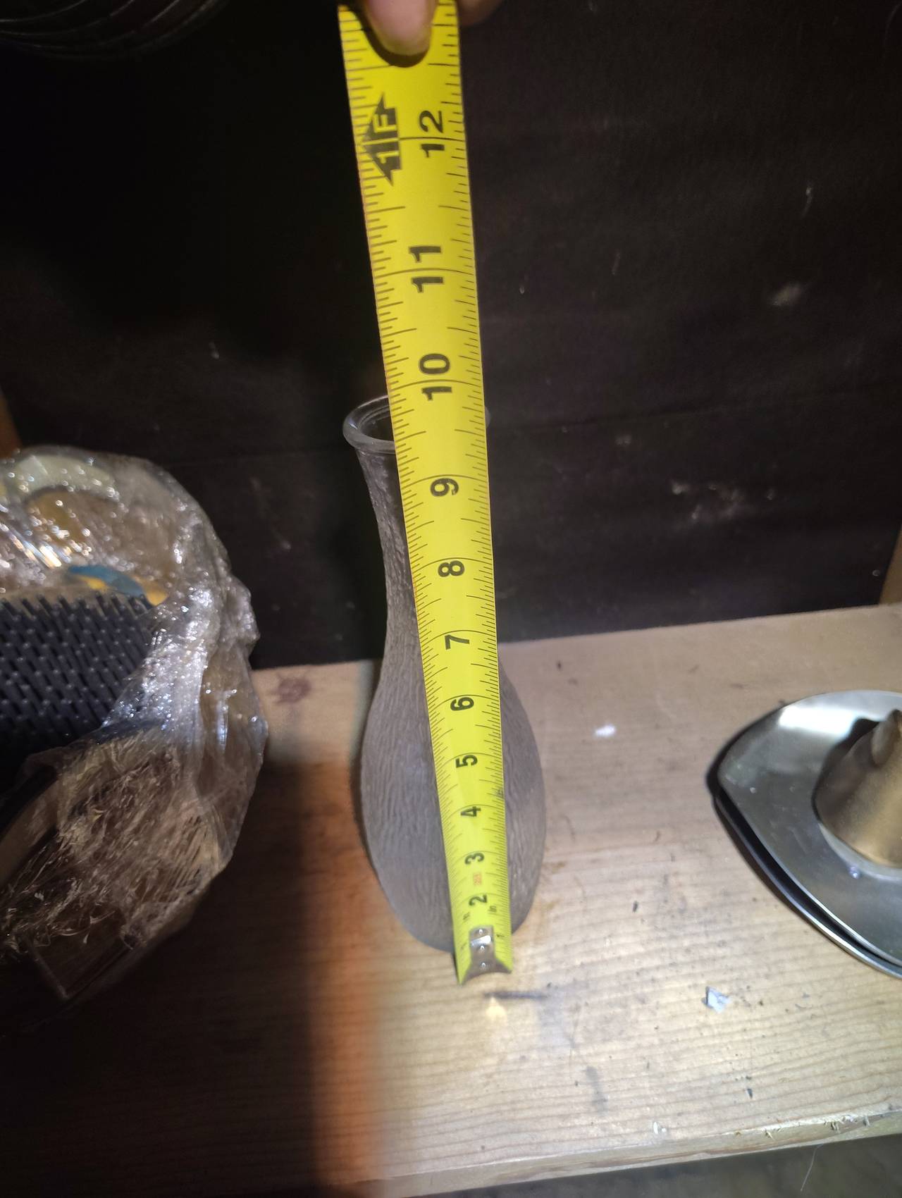 Vintage Textured Glass Bud Vase