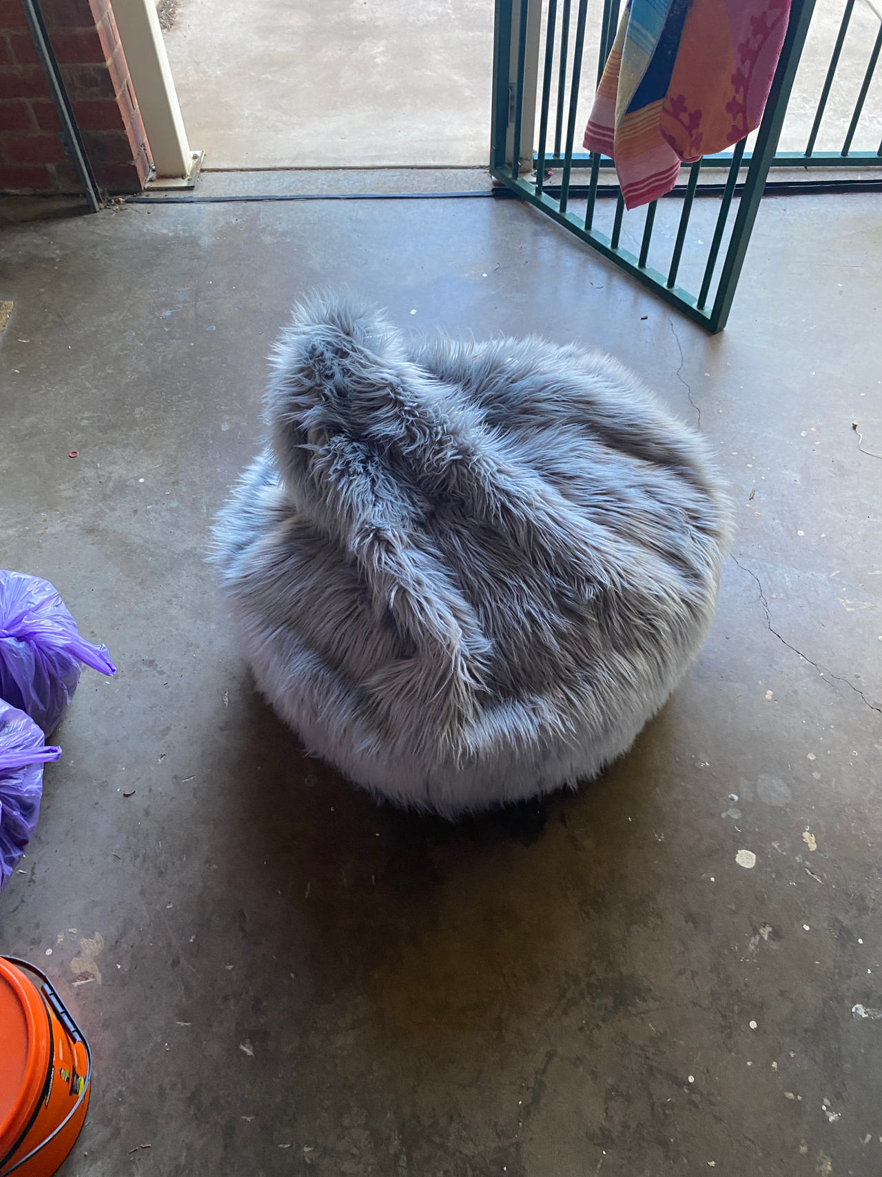 Faux Fur Bean Bag Chair