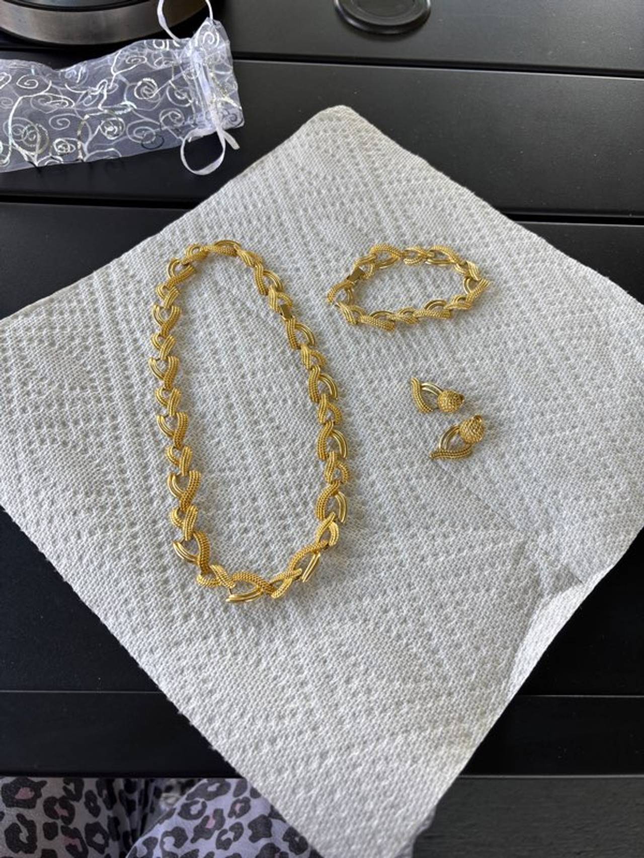 Gold Tone Jewelry Set