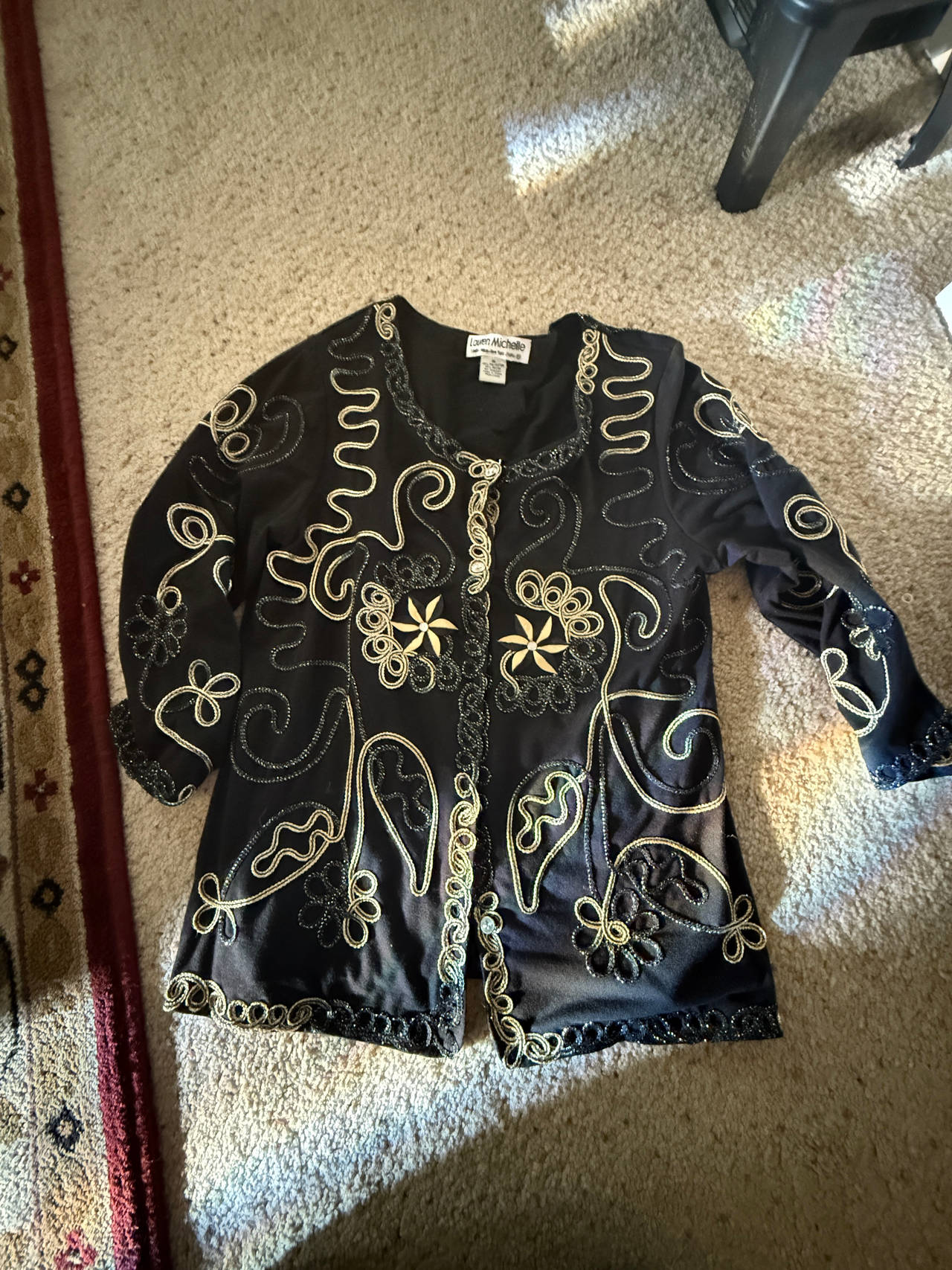 Lori Mitchell Embroidered Cardigan
