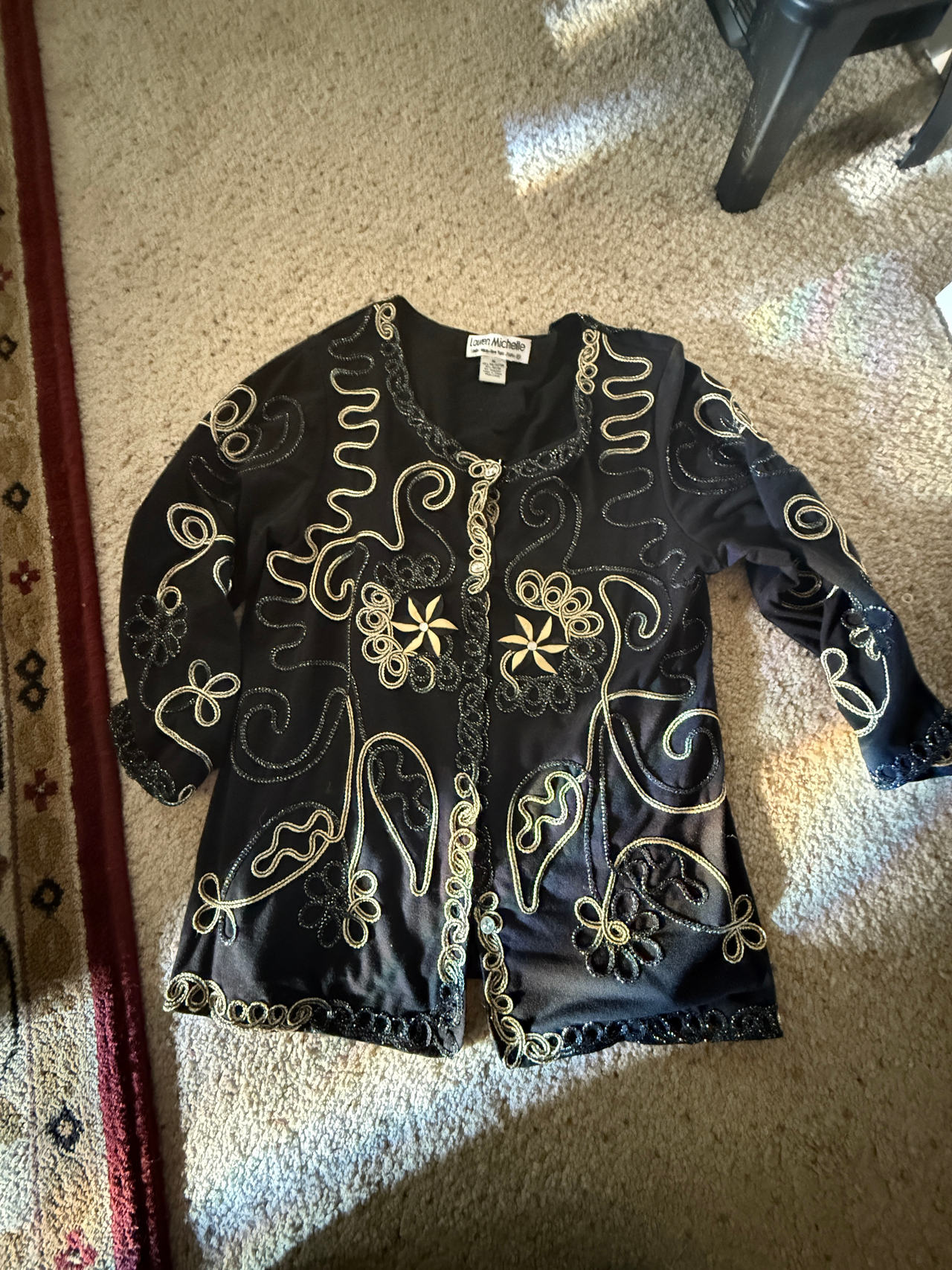 Lori Mitchell Embroidered Cardigan