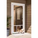 Larson White Aluminum Storm Door with Pet Door - Image 5