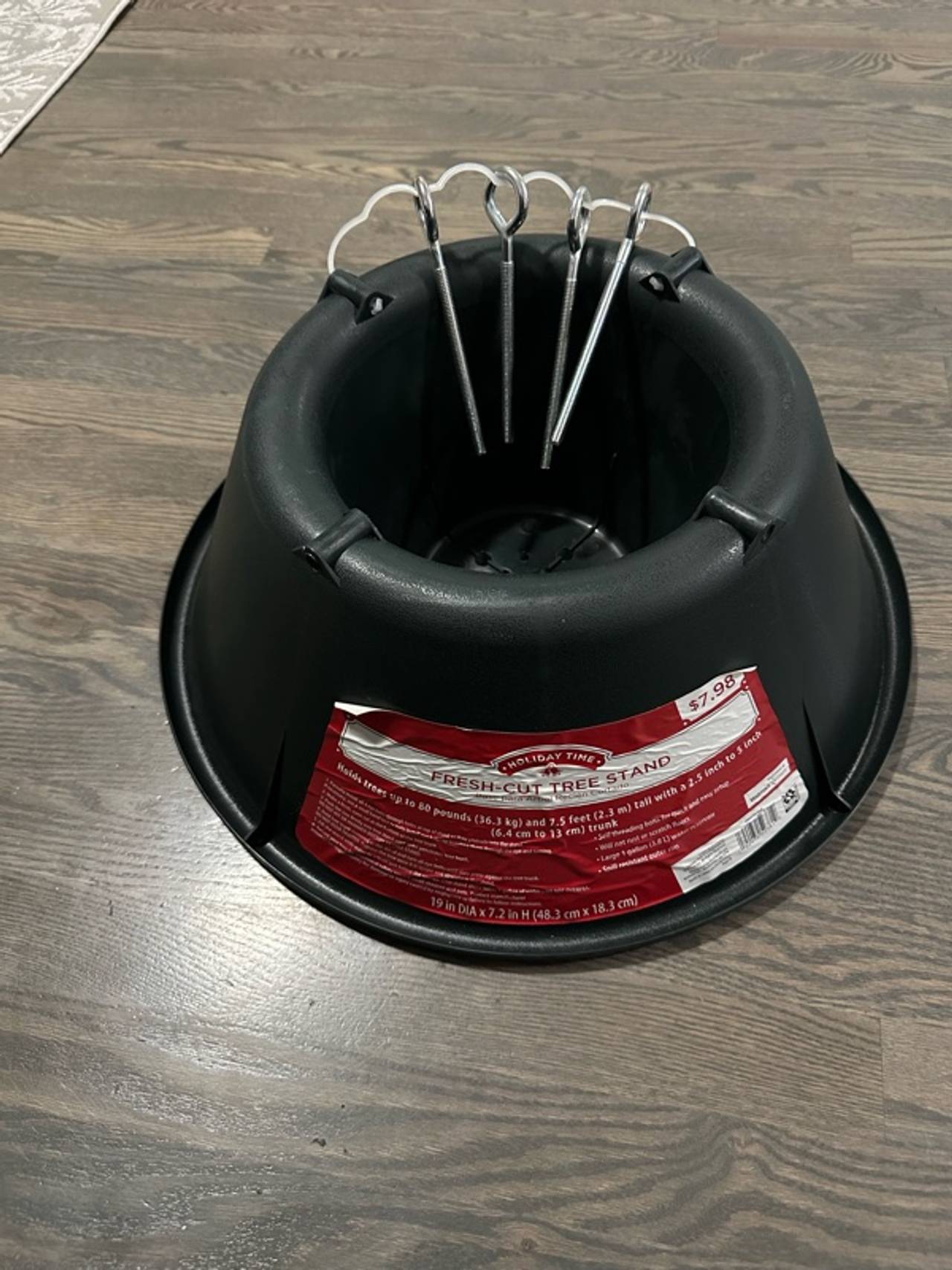 Holiday Time Fresh-Cut Christmas Tree Stand 7.5ft