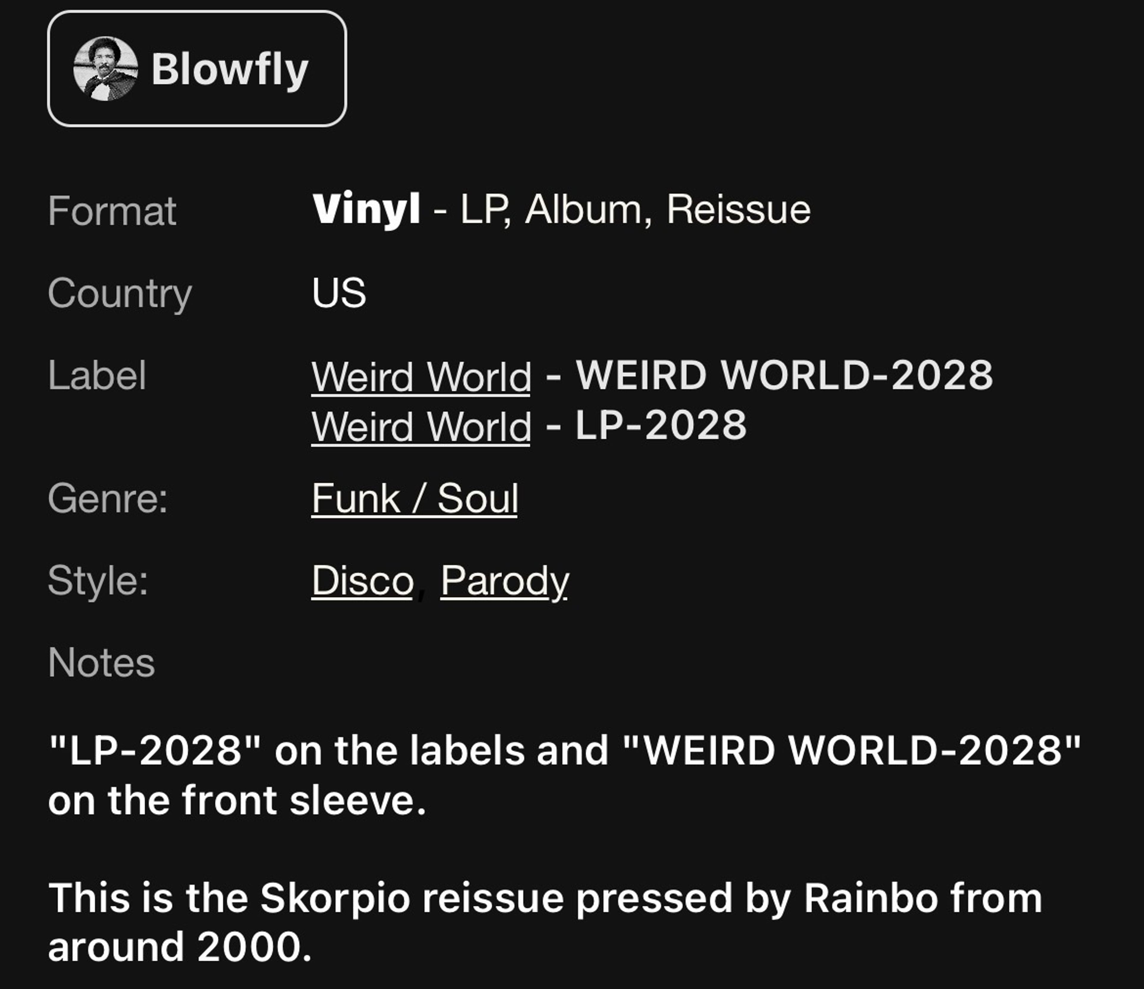 Blowfly Disco Vinyl LP - Image 4