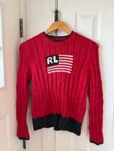 Ralph Lauren Vintage Flag Sweater Red  Knit  - Image 1