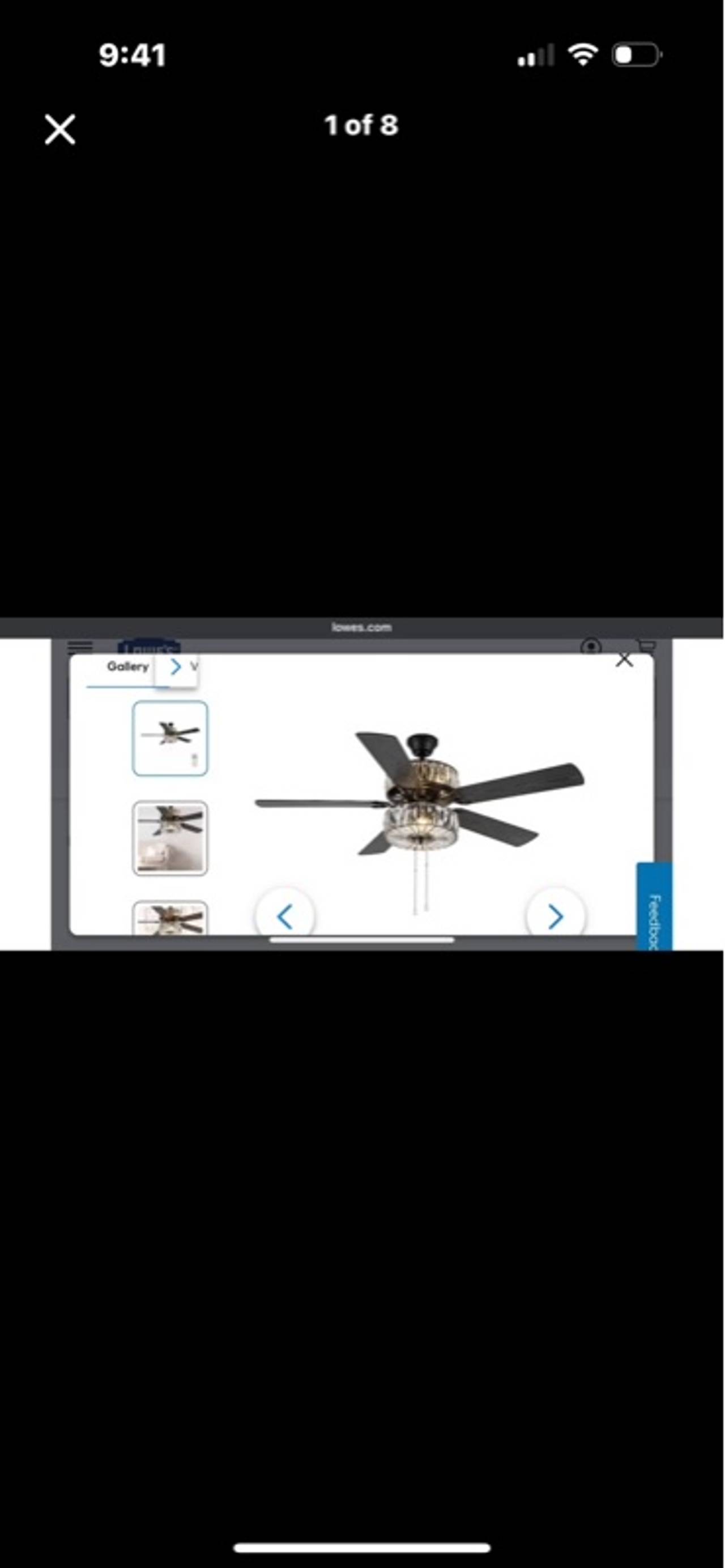 River of Goods 52" LED Crystal Ceiling Fan Silver  
(3) Total / $130 Each