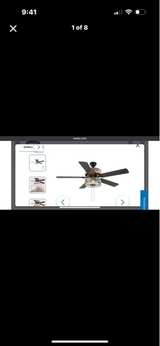 River of Goods 52" LED Crystal Ceiling Fan Silver  
(3) Total / $130 Each - Image 1