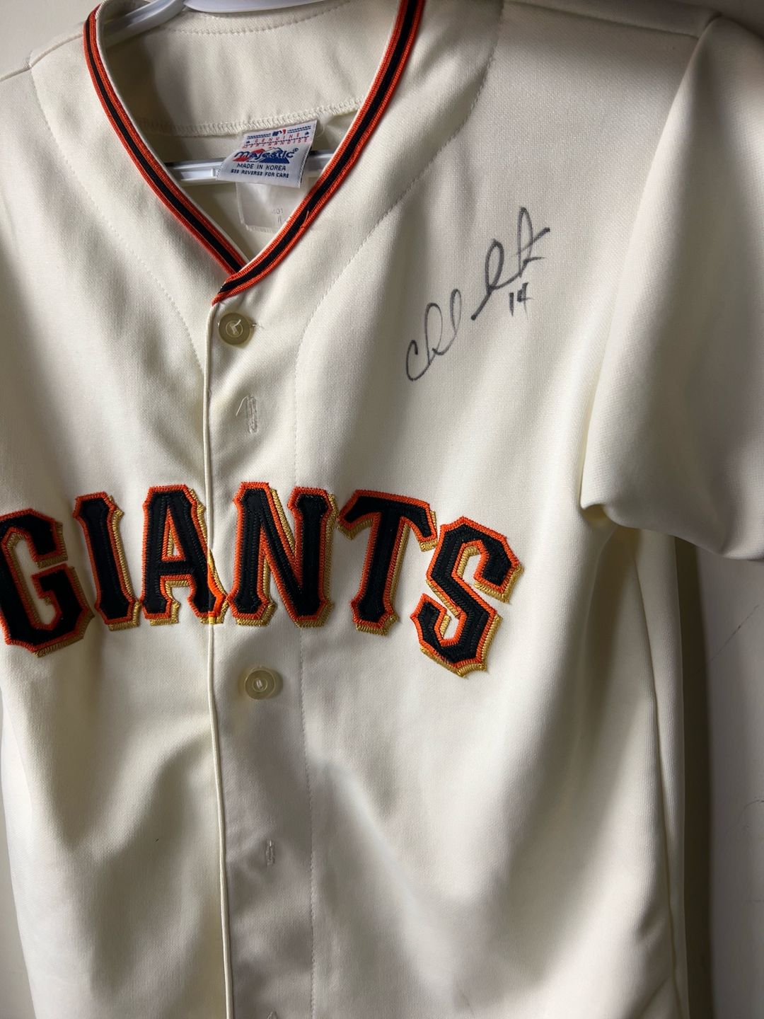 Signed San Francisco Giants Jersey signed for number 14# size M