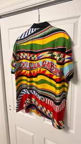 Dolce & Gabbana Carretto Print Silk Shirt Multicolour - Image 4