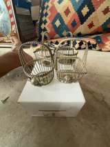 Department 56 Vintage Silver Plated Miniature Wire Basket with Cherub Angel - Image 1