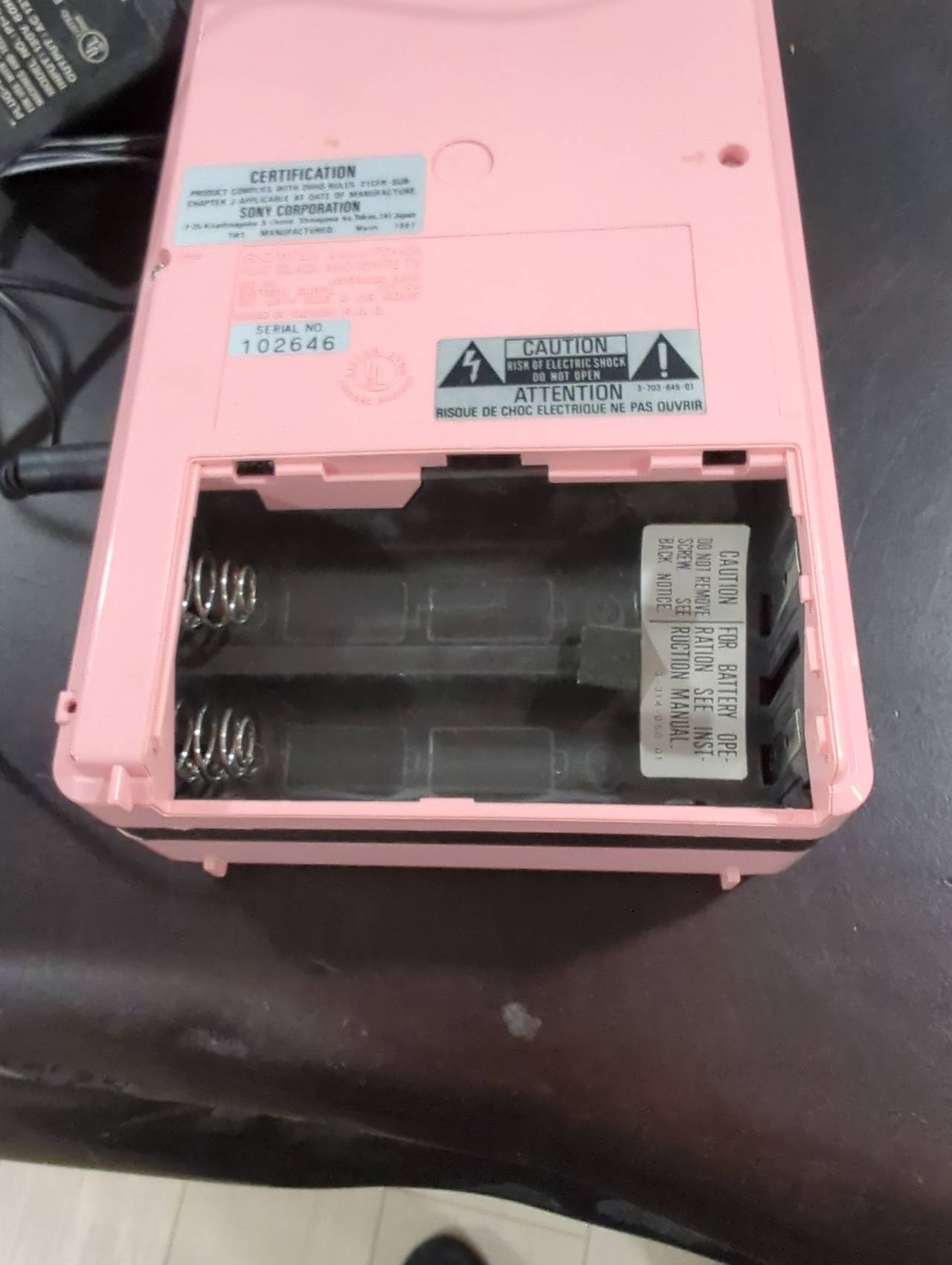 Sony Watchman FD-42A Pink Portable TV