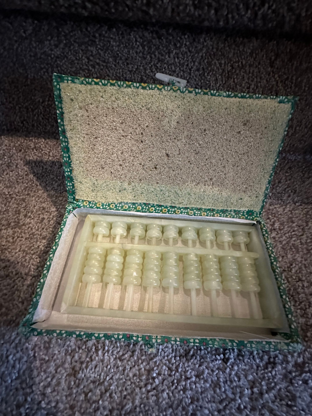Vintage Chinese Jade Abacus with Box