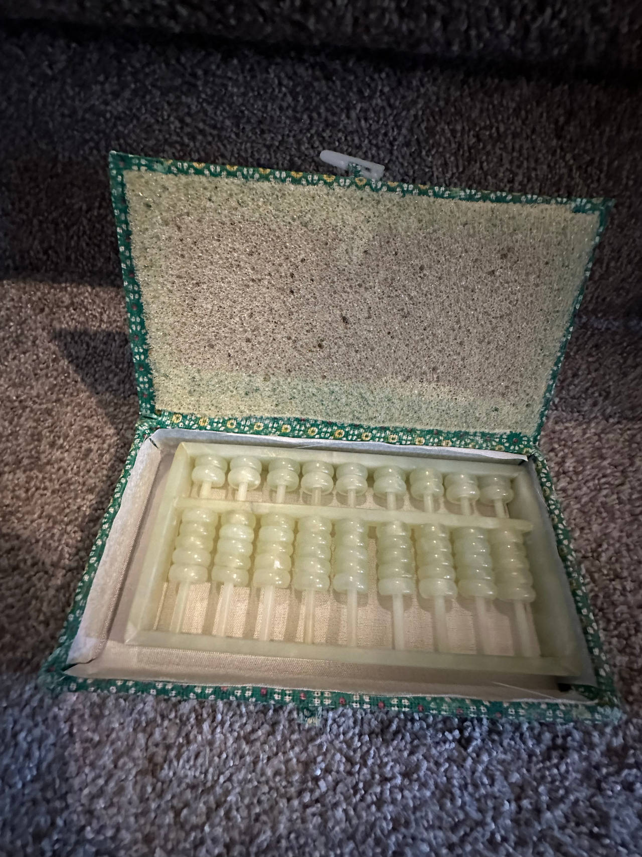 Vintage Chinese Jade Abacus with Box