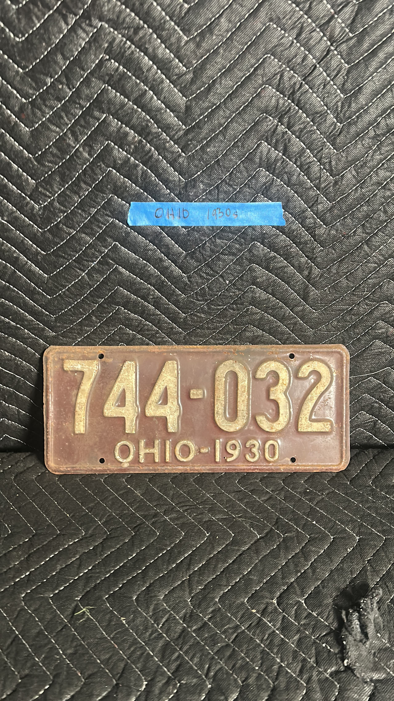 1930 Ohio License Plate