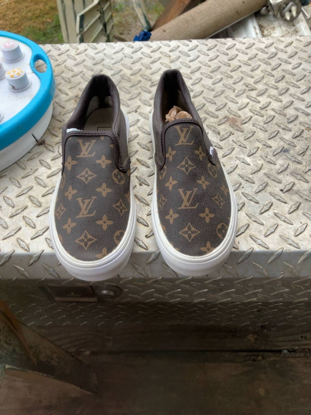 Louis Vuitton Vans Slip-On Sneakers