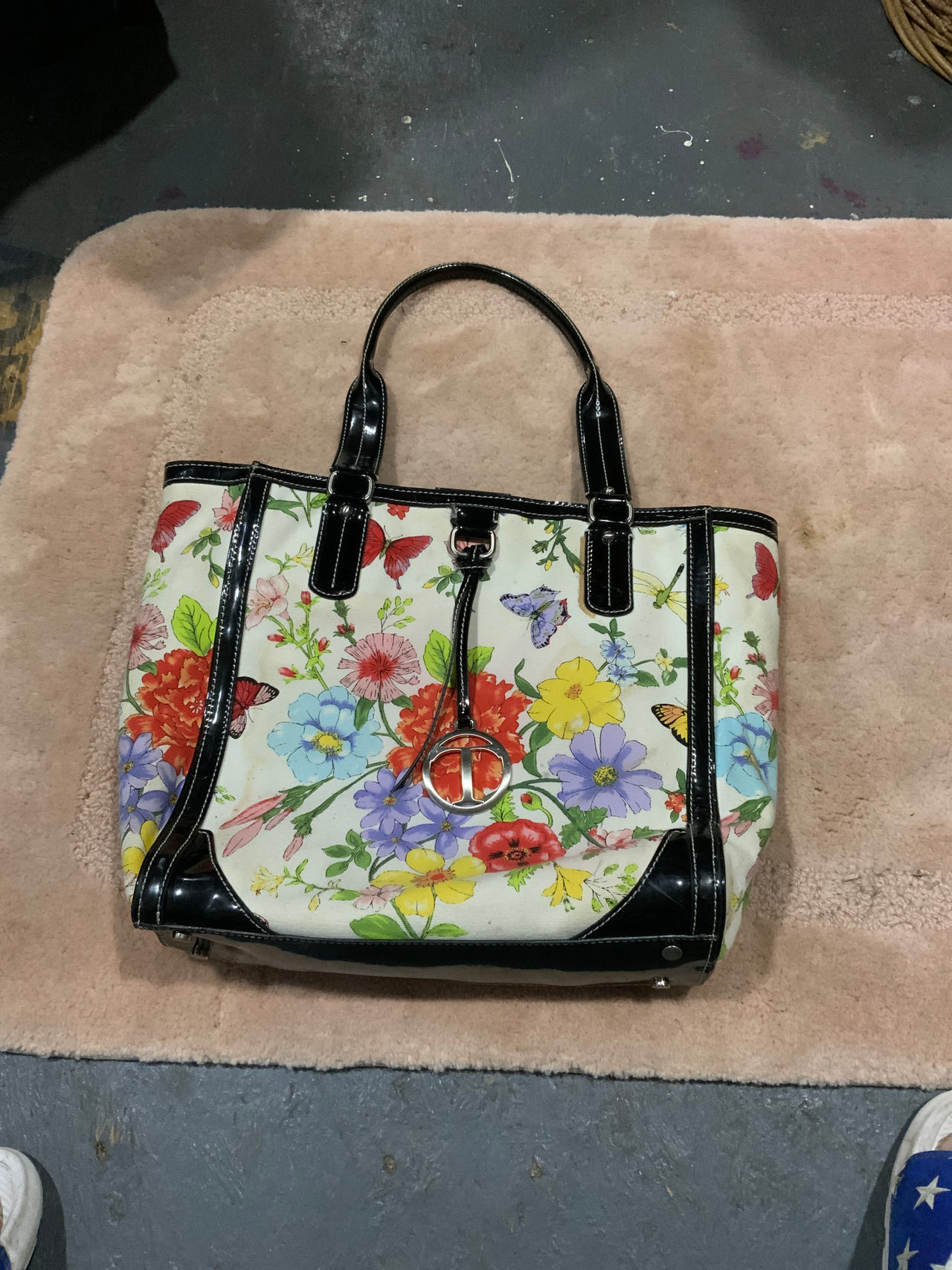 Floral Print Tote Bag
