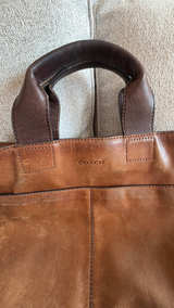 Coach Bleecker Leather Tote Brown/Black - Image 2
