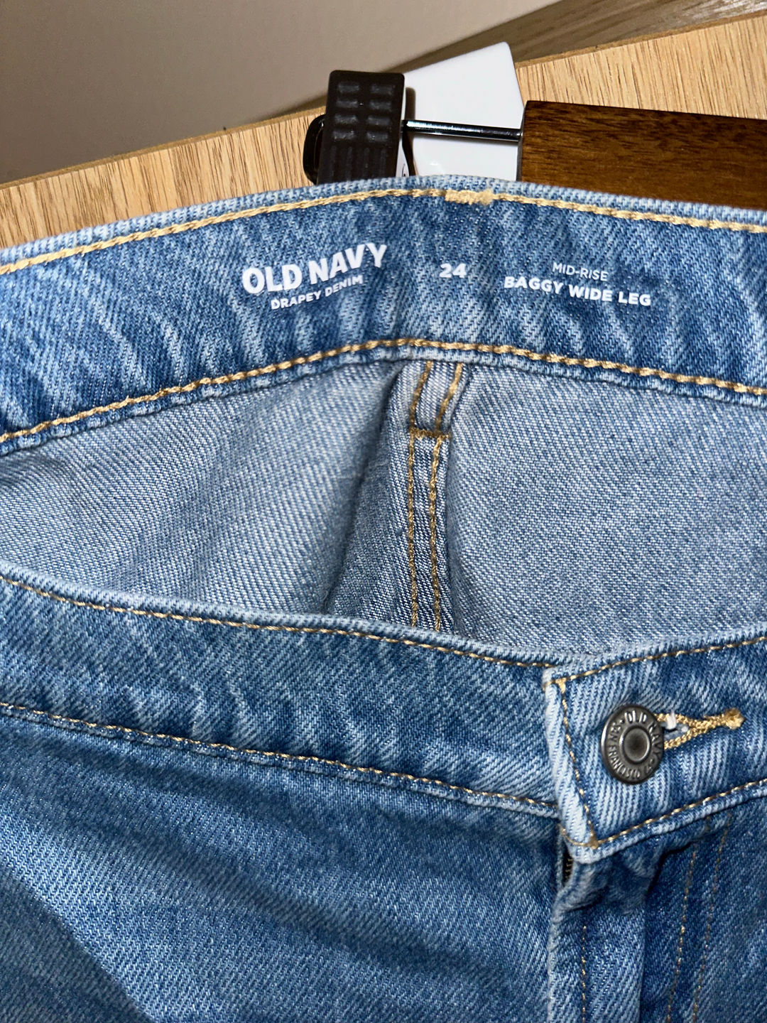 Old Navy Drapey Denim Baggy Wide Leg Jeans