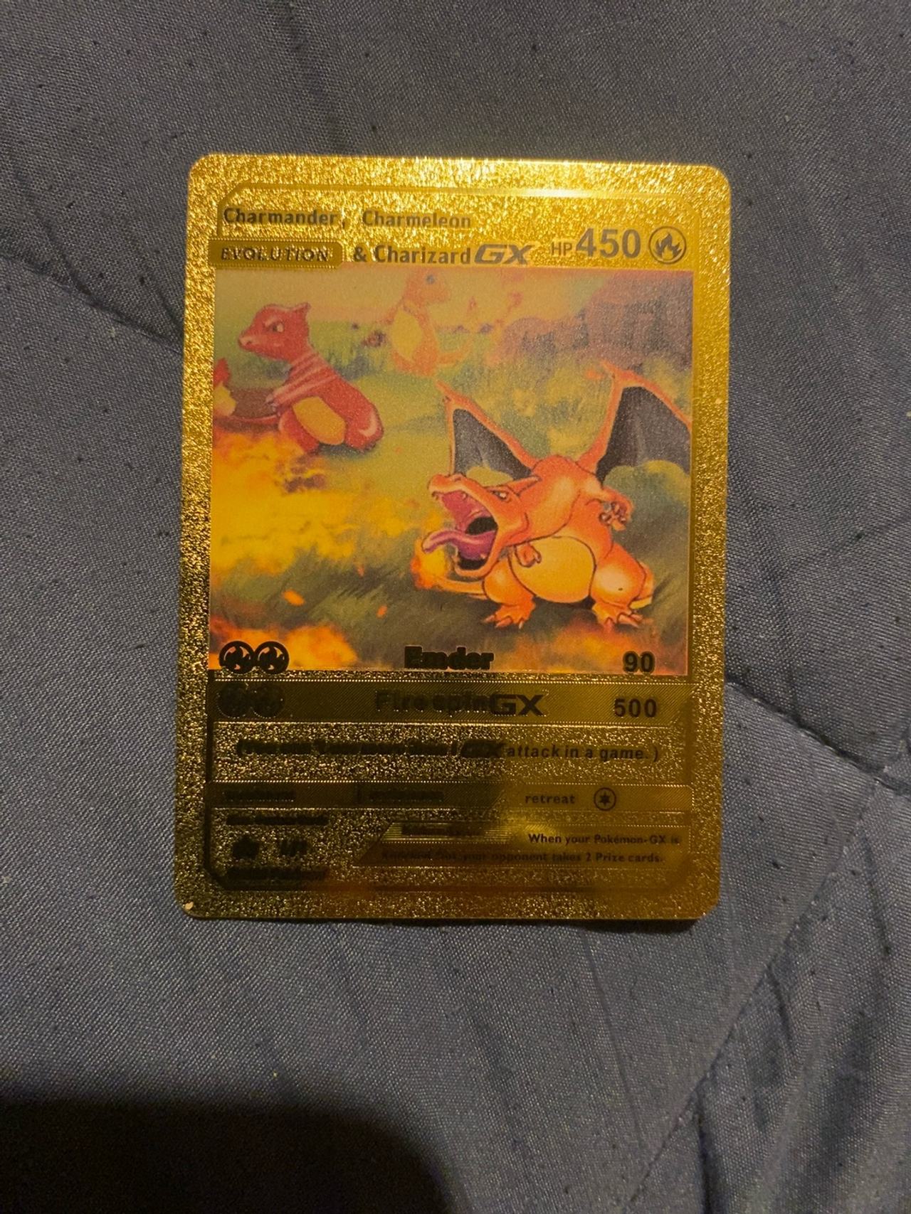 Pokemon Charizard GX Evolution Gold Foil Card Set