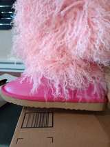 Pink Mongolian Sheepskin Boots - Image 2