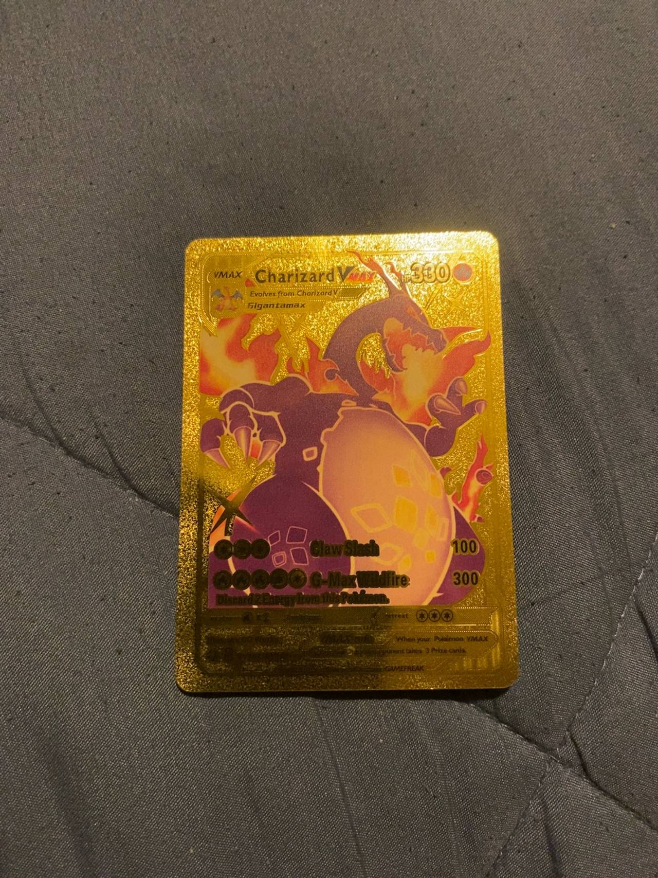 Pokemon Charizard VMAX Gold Foil Card SV107/SV122