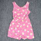 Zunie Girls Pink Daisy Floral Romper - Image 2