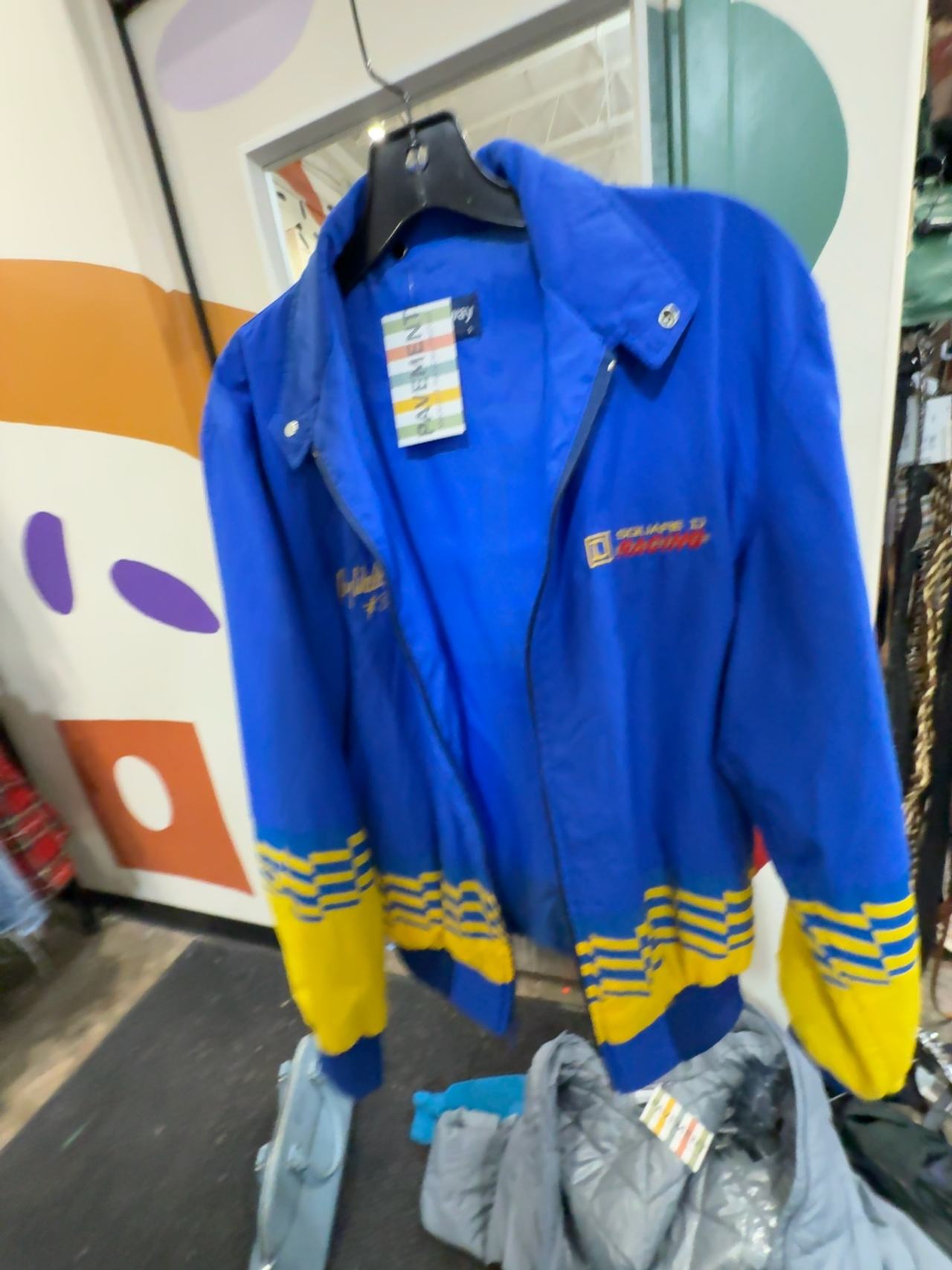 Holloway square racing  Vintage Work Mechanic Jacket Blue/Yellow