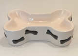 Bone Shaped Ceramic Pet Bowl - Image 1