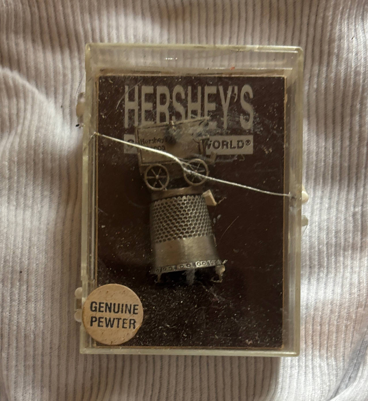 Hershey's Chocolate World Pewter Delivery Truck Thimble