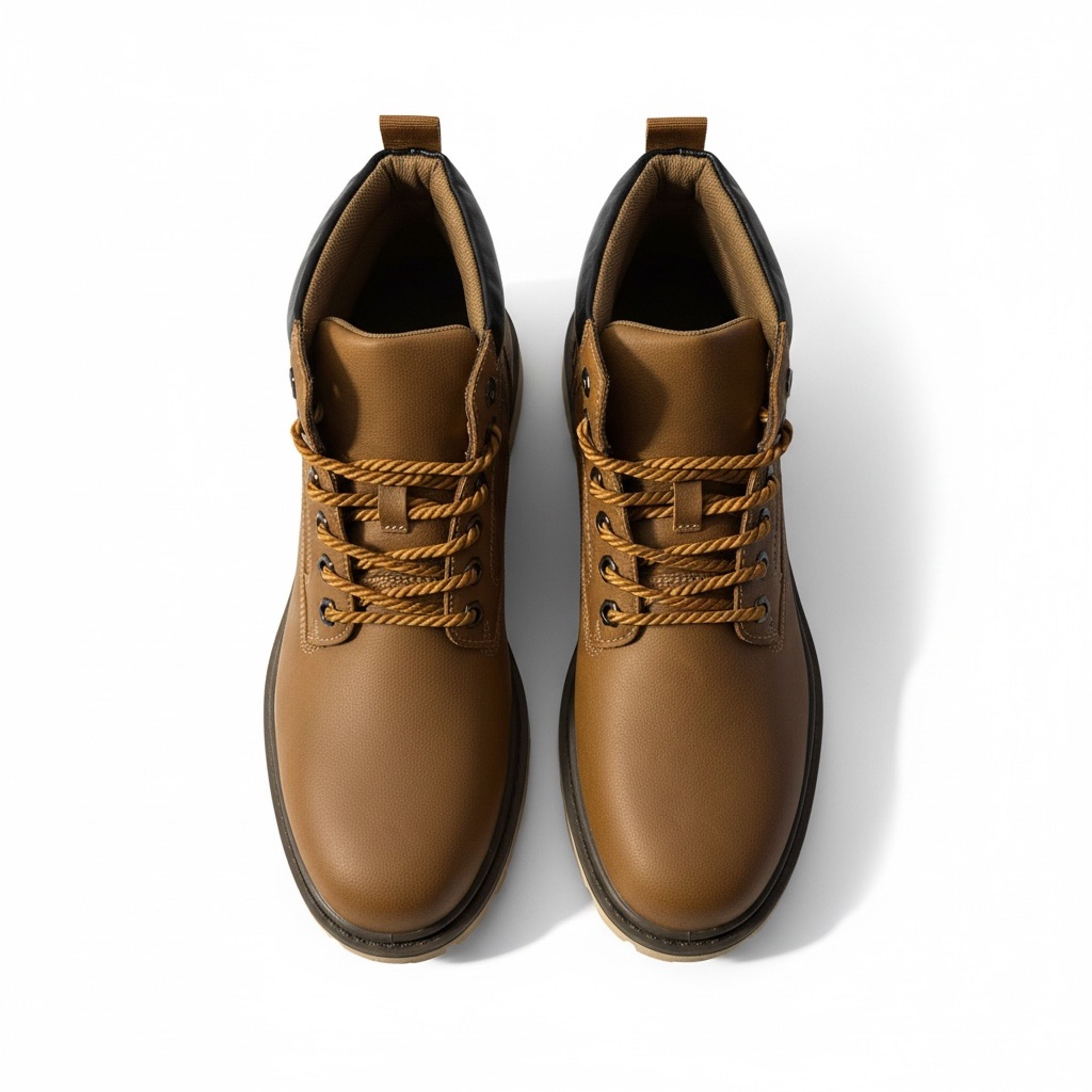 US Men's 9 or US Women's 11-11.5
 Tan Lace-Up Work Boots - Image 3