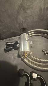 Universal Oil Catch Can Kit with Breather Filter and Braided Hose - Image 3