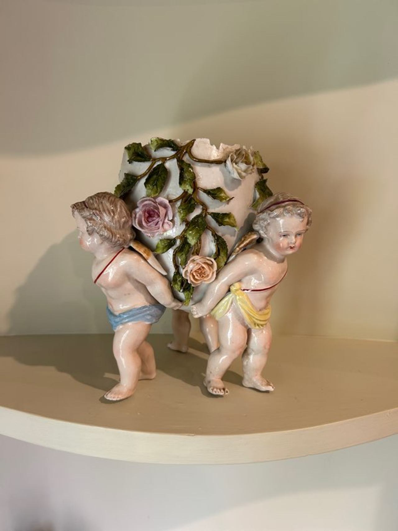 Porcelain Cherub Planter