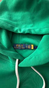 Polo Ralph Lauren Logo Fleece Hoodie Green/Navy - Image 2
