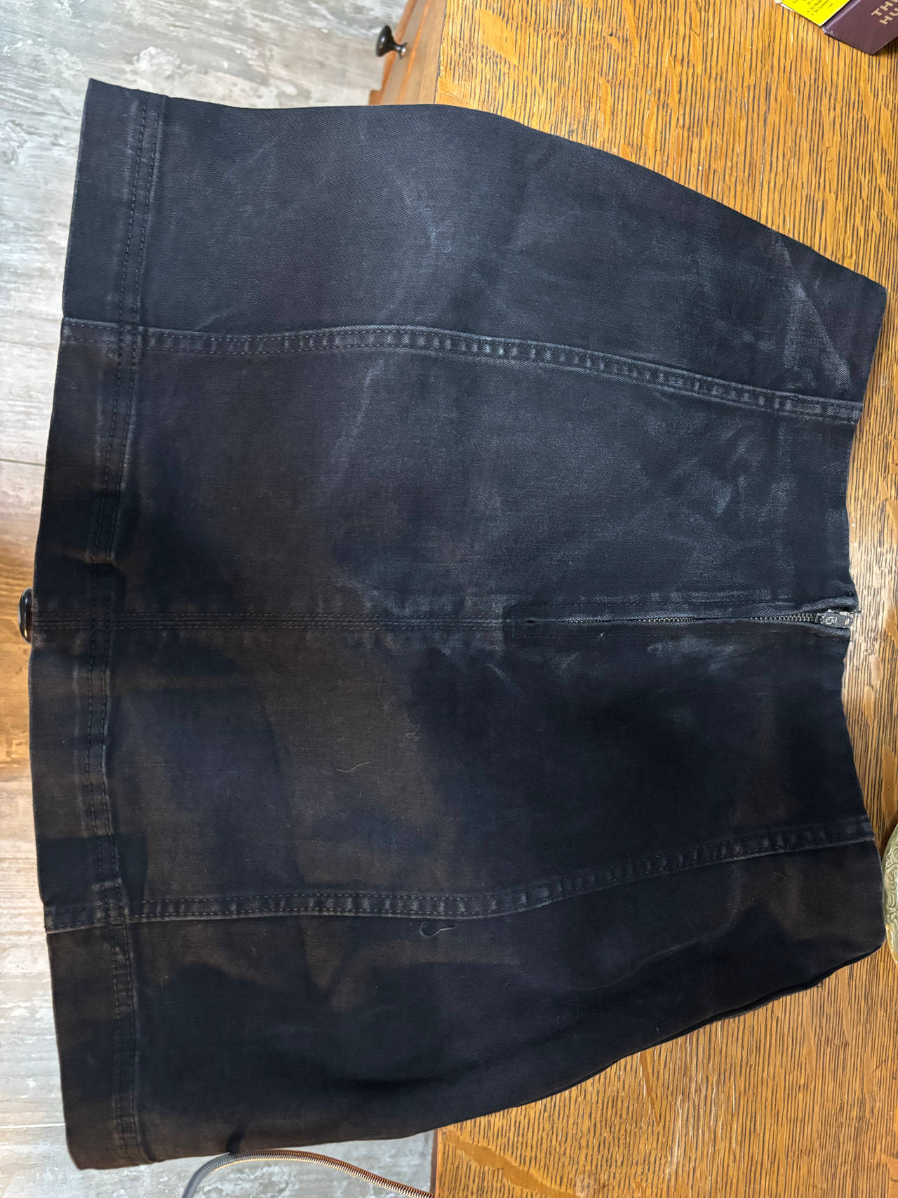 Black Denim Mini Skirt
