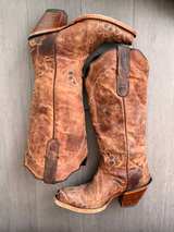 Tony Lama Black Label Distressed Leather Women’s Western Boots 6 B - Image 1