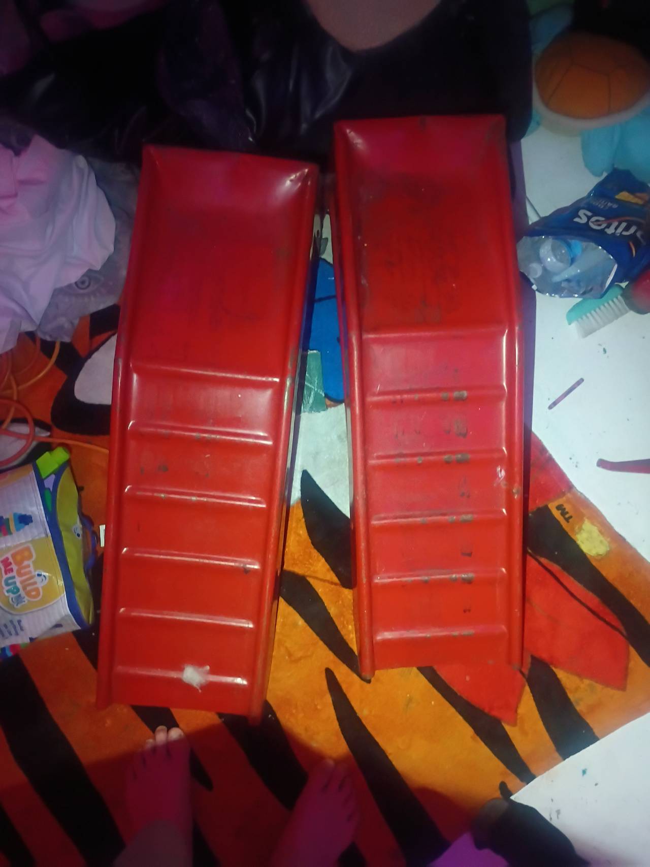 Red Steel Car Ramps