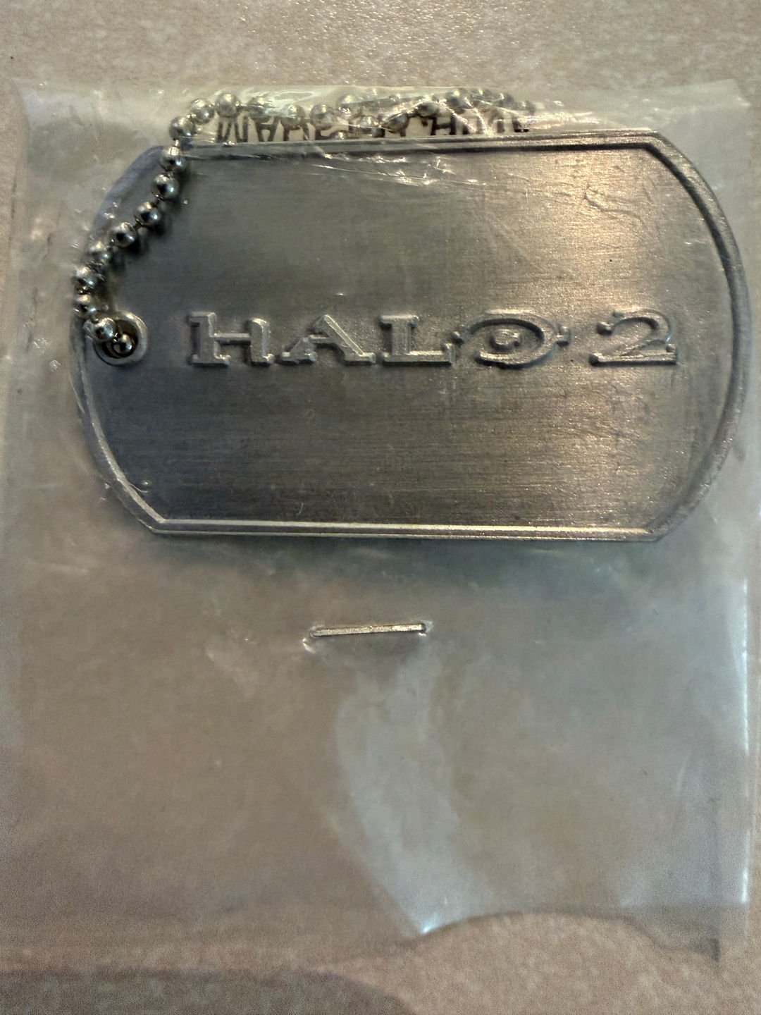 Halo 2 Dog Tag Collectable. Very Rare. Never Opened.