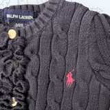 Ralph Lauren Toddler Girls Cable-Knit Ruffle Sweater - Image 4