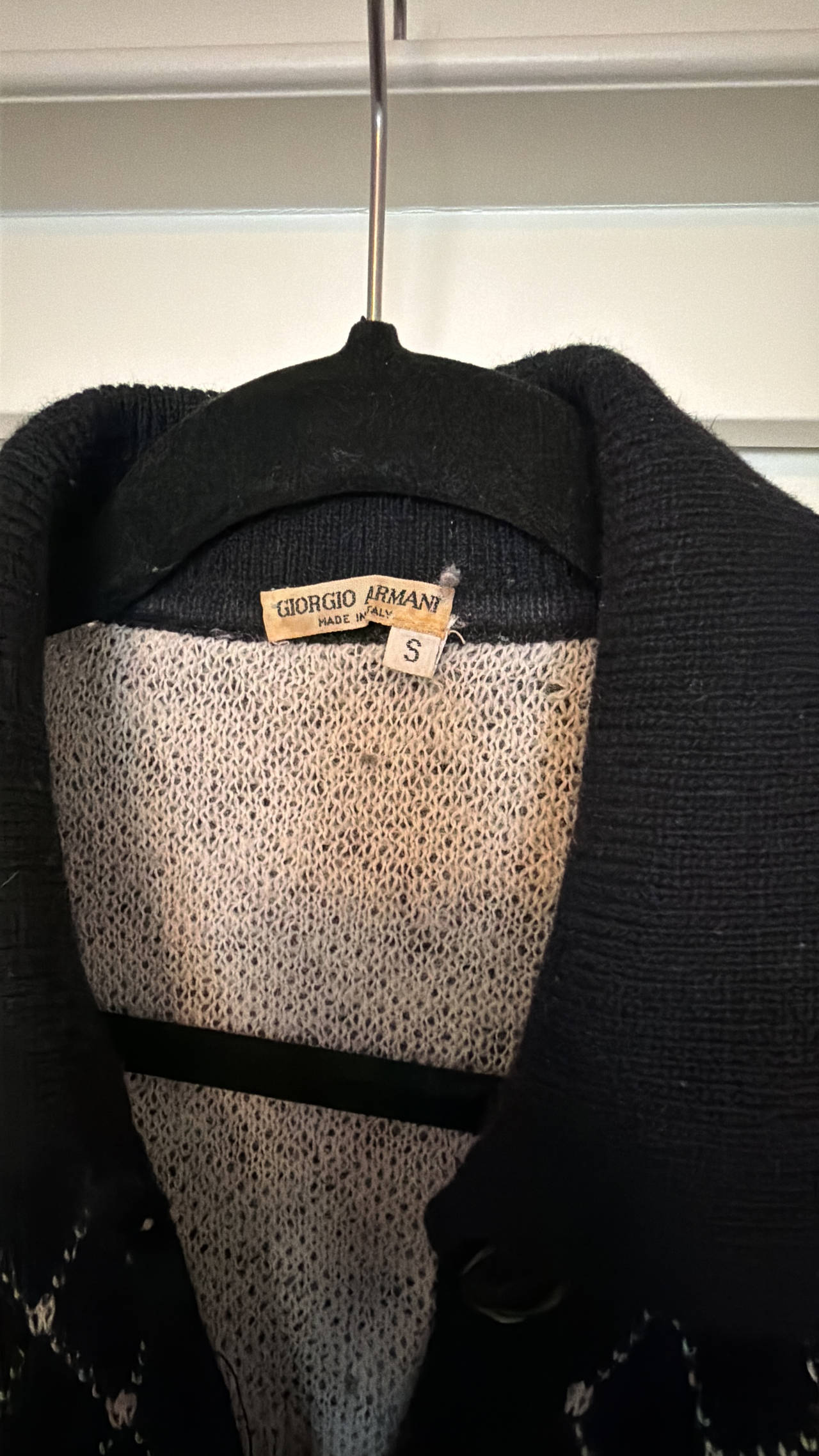 Giorgio Armani Vintage Argyle Knit Sweater