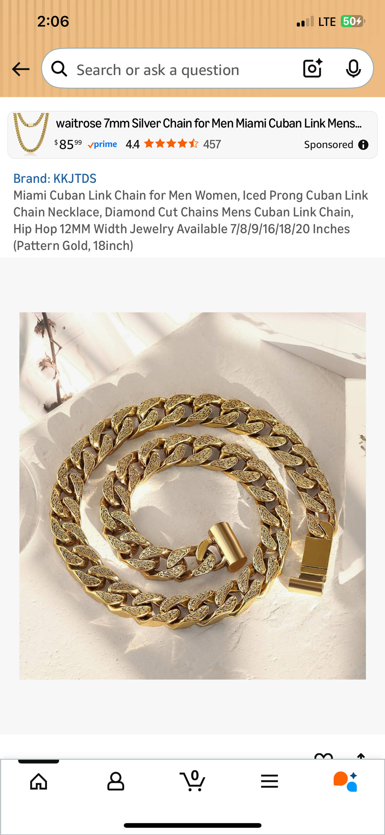 KKJTDS 12mm Iced Prong Miami Cuban Link Chain Necklace