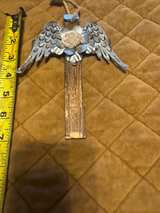 Handmade Angel Wing Hanging Wood Sign 14x12 - Image 2