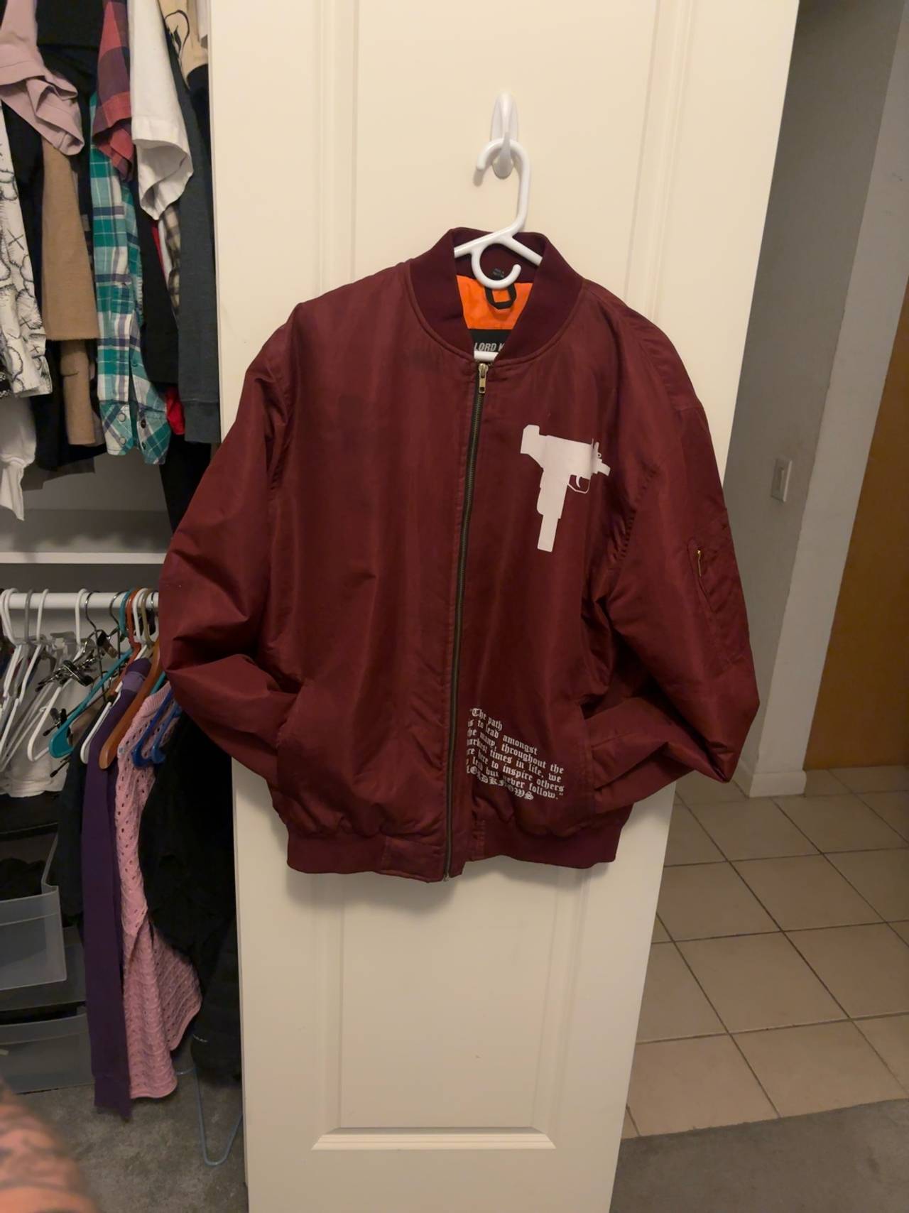 LXRD KNOWS Uzi Bomber Jacket. Size XL. Excellent condition