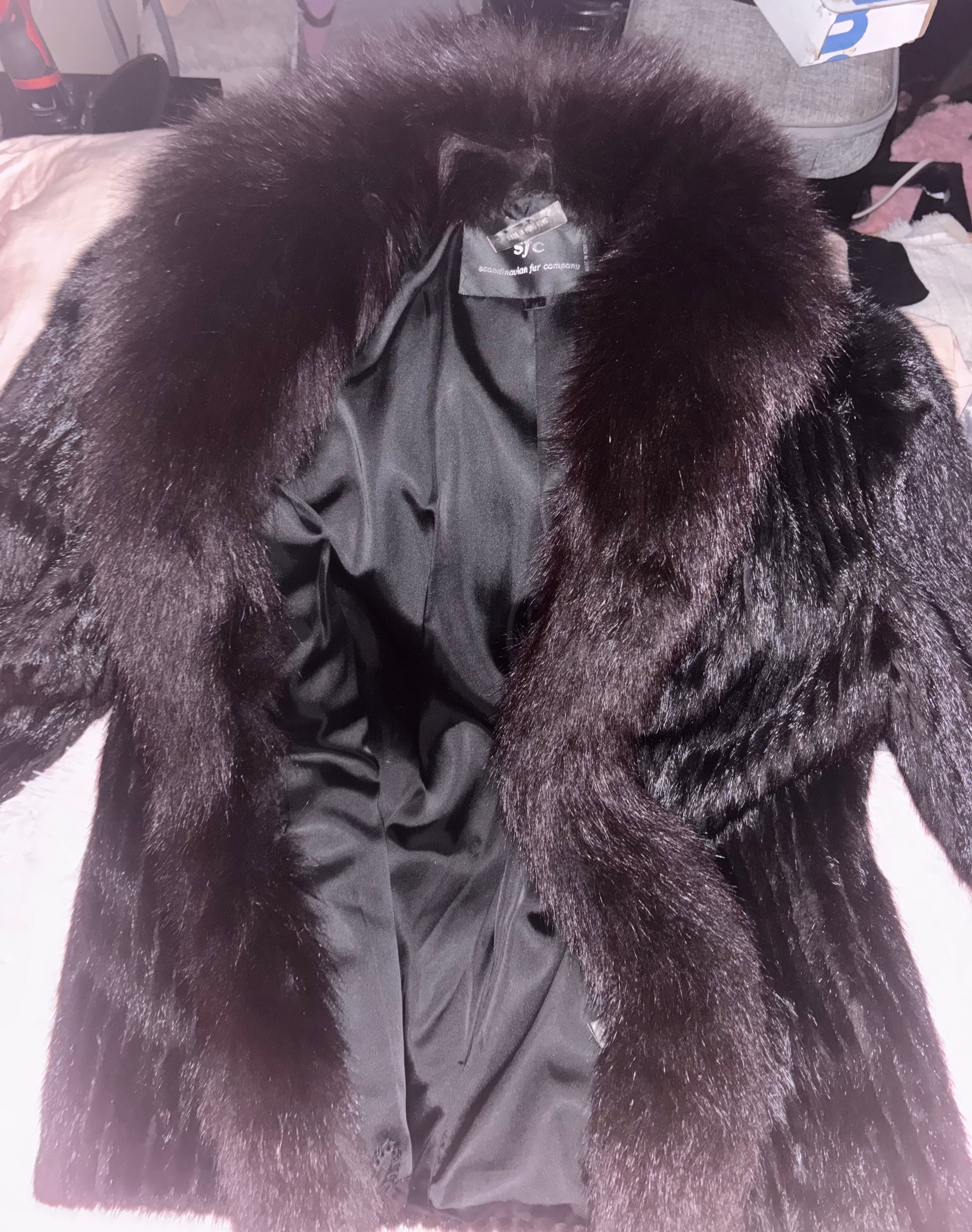 Schumacher Fur Company Mink and Fox Fur Coat