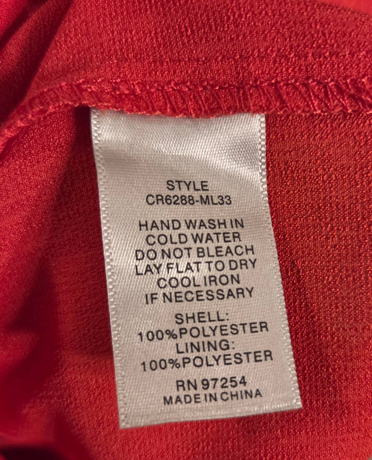 One Clothing Red Ruffle Tiered Wide Leg Jumpsuit sz Small
