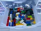 LEGO Bricks Assorted Colors Types Styles With Plastic Storage - Image 3