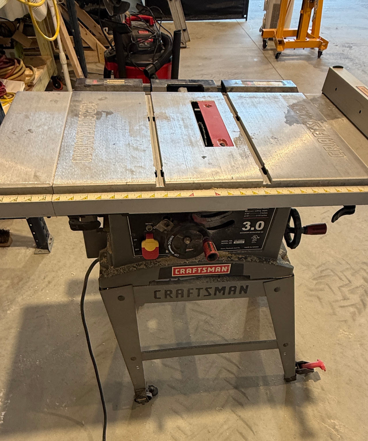 Craftsman 10" 3.0 HP Table Saw