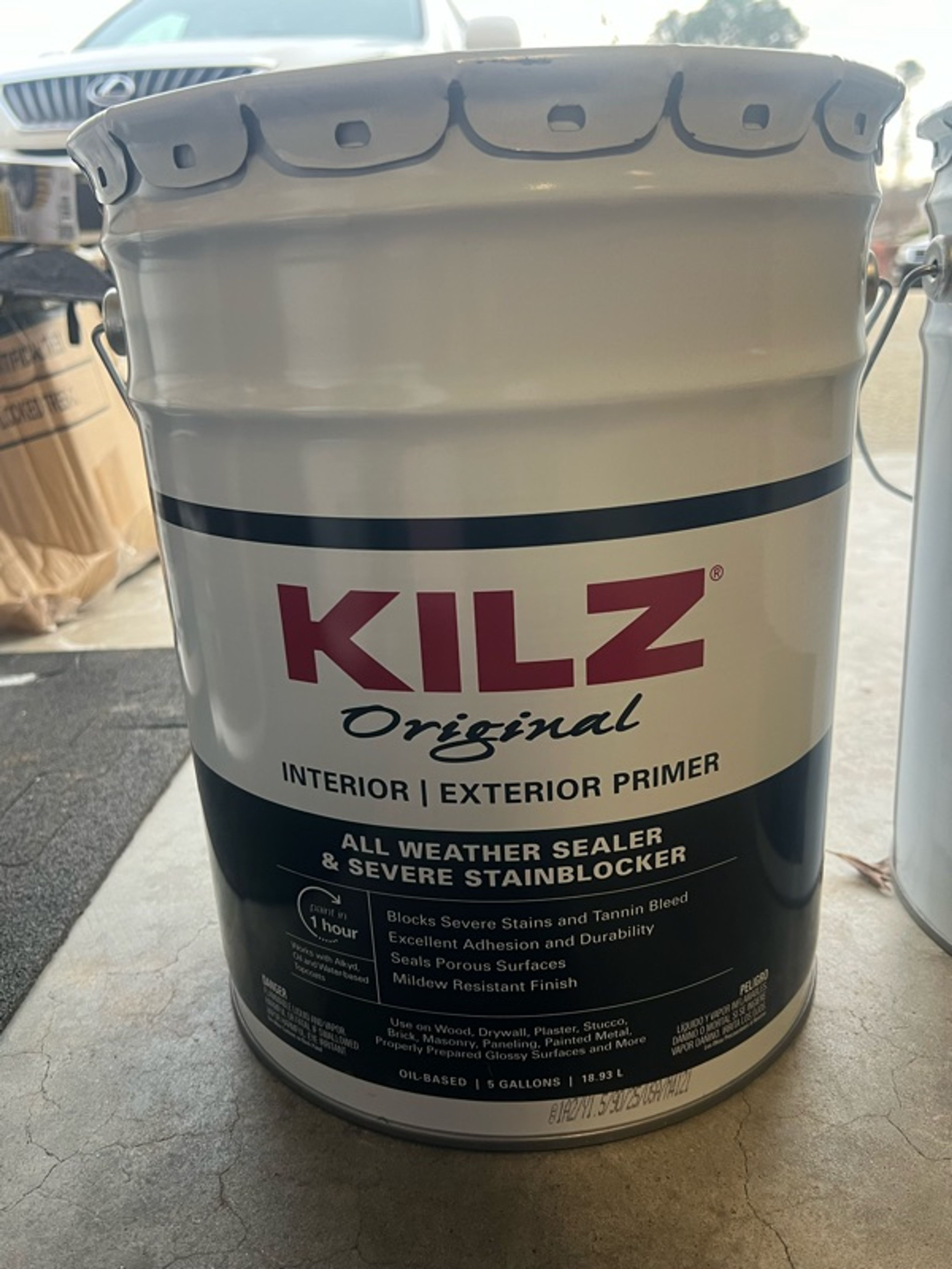 KILZ Original Oil-Based Primer White 5 Gallon