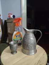 Vintage Frieling Zinn Pewter Pitcher and Cup Set - Image 3