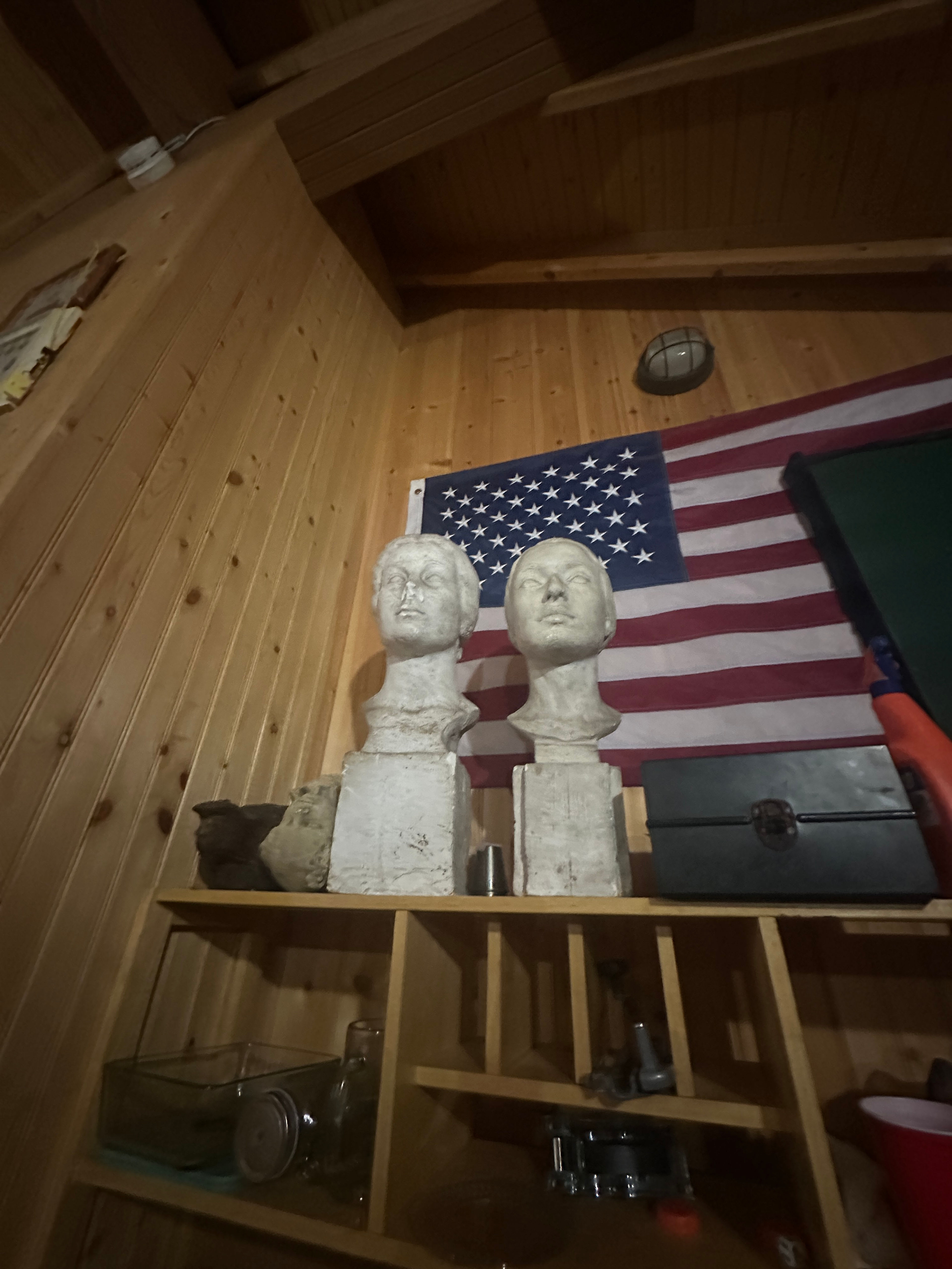 plaster head bust sculpture